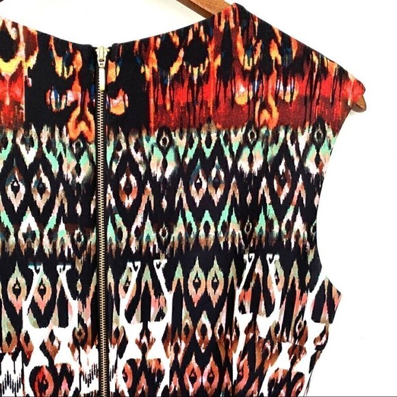 Dressbarn fit & flare dress with crew neck and cap  sleeves, midi length - Picture 8 of 13